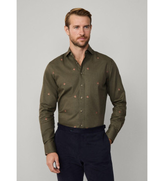 Hackett London Camisa Duck Fil Coupe verde