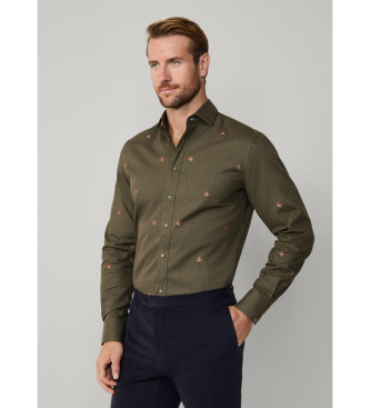 Hackett London Camisa Duck Fil Coupe verde