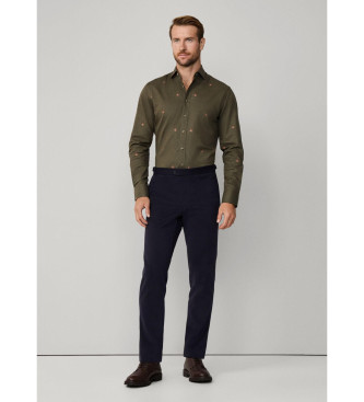 Hackett London Camisa Duck Fil Coupe verde