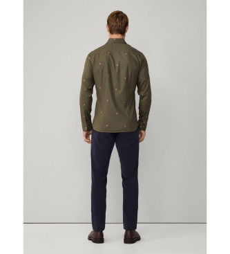 Hackett London Camisa Duck Fil Coupe verde