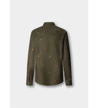 Hackett London Camisa Duck Fil Coupe verde