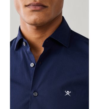 Hackett London Camicia Ess Stretch Pop blu marino