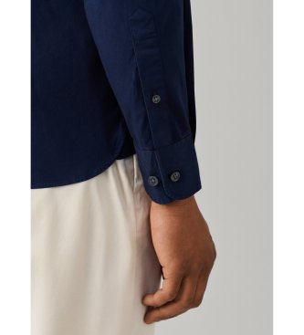 Hackett London Camicia Ess Stretch Pop blu marino