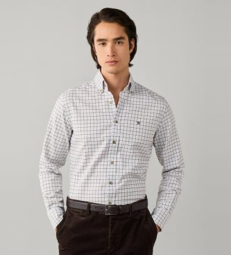 Hackett London Brown Flannel Check Shirt