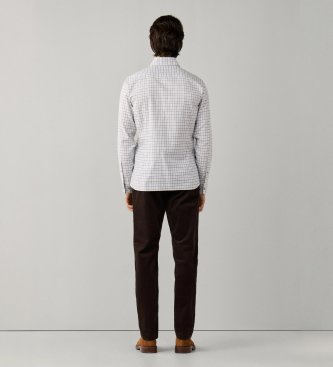 Hackett London Brown Flannel Check Shirt