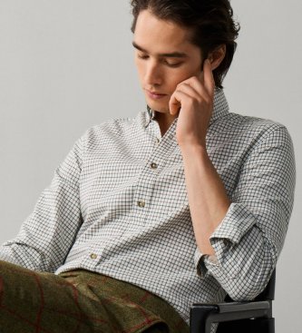 Hackett London Chemise Flannel Check verte