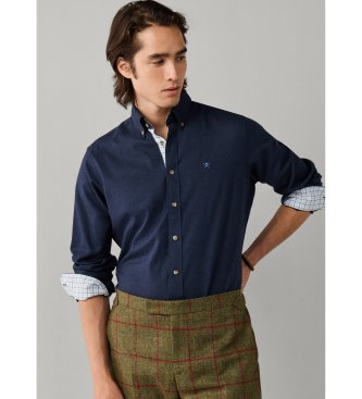 Hackett London Camisa Flannel Multi Trim marino
