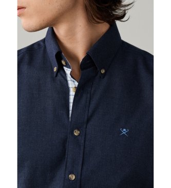 Hackett London Camisa Flannel Multi Trim marino