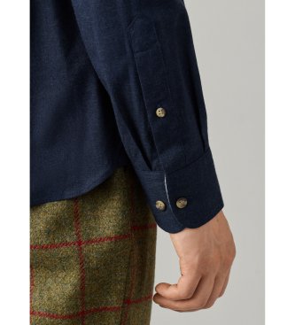 Hackett London Camisa Flannel Multi Trim marino