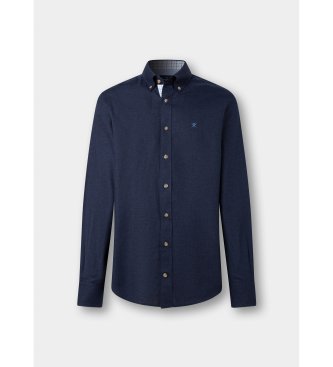 Hackett London Camisa Flannel Multi Trim marino