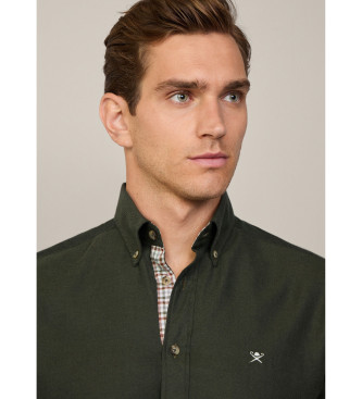 Hackett London Flanellen overhemd groen