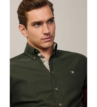 Hackett London Flanellen overhemd groen