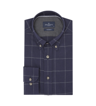 Hackett London Flanellhemd Windowpane navy