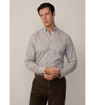 Hackett London White Gingham Shirt