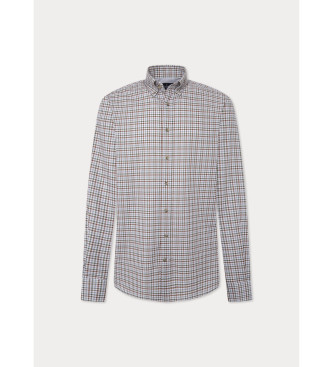 Hackett London White Gingham Shirt