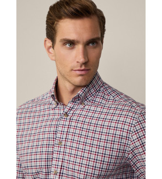 Hackett London Camisa de gingham vermelha