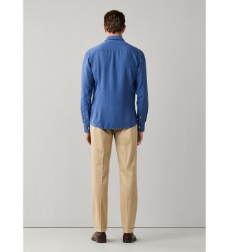 Hackett London Camicia blu con texture GMD