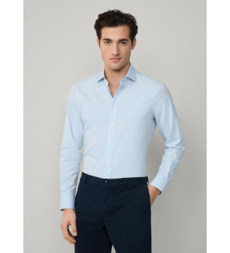 Hackett London Camisa Hbone Multi azul