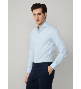 Hackett London Camisa Hbone Multi azul