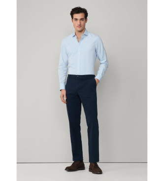Hackett London Camisa Hbone Multi azul