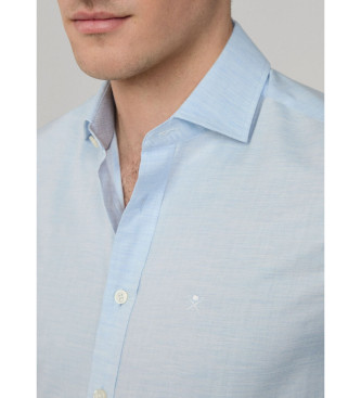 Hackett London Camisa Hbone Multi azul