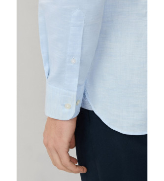 Hackett London Camisa Hbone Multi azul