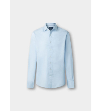 Hackett London Camisa Hbone Multi azul