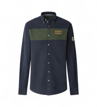 Hackett London Majica Heritage Babycord navy