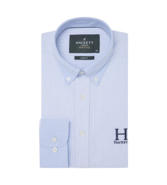 Hackett London Camicia blu a righe Heritage Oxford