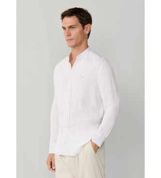 Hackett London Camisa de linho por medida branca