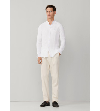 Hackett London Camisa de linho por medida branca