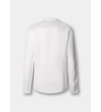 Hackett London Camisa de linho por medida branca