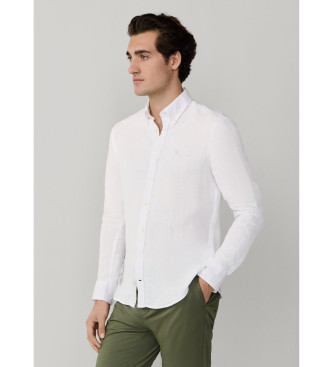 Hackett London Camisa de linho por medida branca