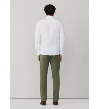 Hackett London Camisa de linho por medida branca