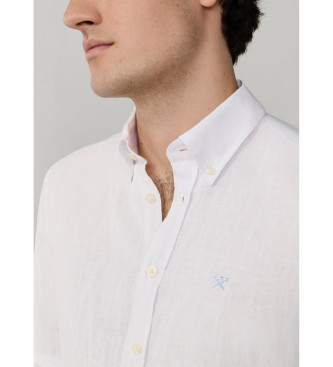 Hackett London Camisa de linho por medida branca