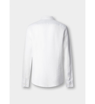 Hackett London Camisa de linho por medida branca