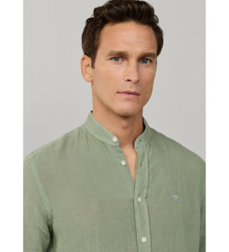 Hackett London Camisa de linho por medida verde