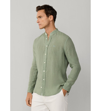 Hackett London Camisa de linho por medida verde