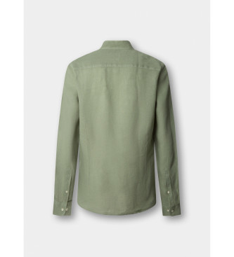 Hackett London Camisa de linho por medida verde