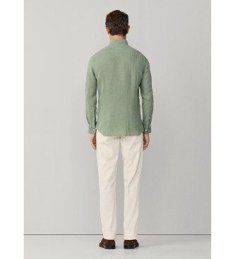 Hackett London Camisa de linho por medida verde