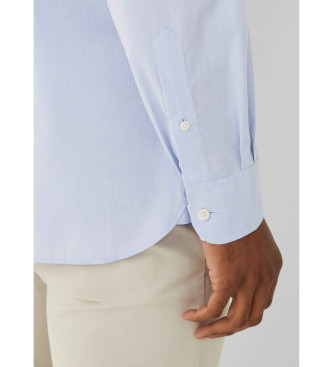 Hackett London Luxe Poplin Overhemd blauw