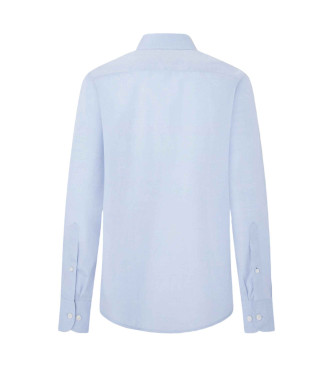 Hackett London Luxe Popeline Hemd blau