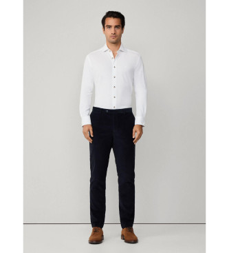 Hackett London Camisa Melange jersey fit sartoriale blanco