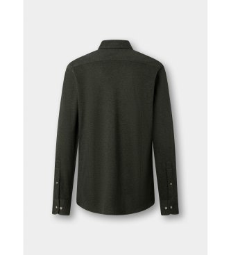 Hackett London Camisa Melange Pique verde