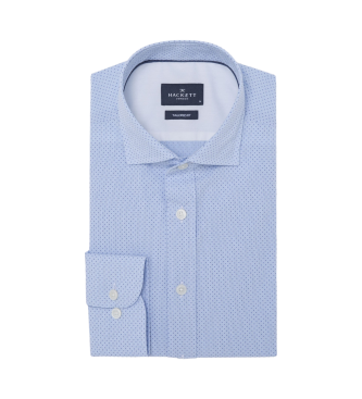 Hackett London Mini garenprint shirt blauw