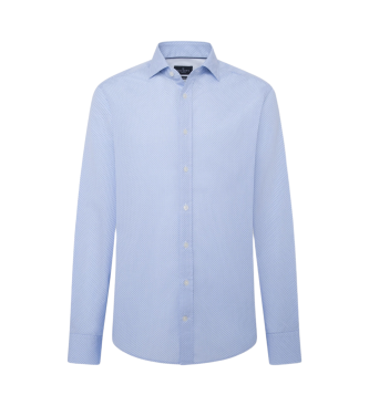 Hackett London Mini camisola com estampado Yarn Dye azul