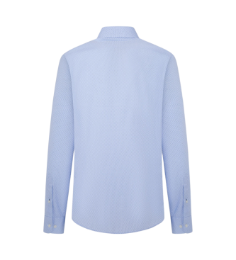 Hackett London Mini garenprint shirt blauw