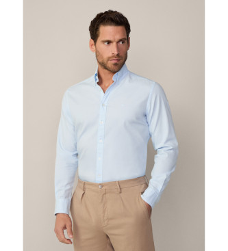 Hackett London Blauw Oxford overhemd