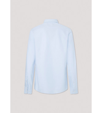 Hackett London Schmal geschnittenes Oxford-Hemd blau