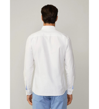 Hackett London Camisa Oxford Fit Slim blanco
